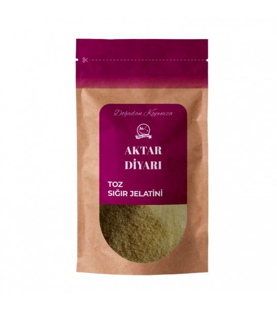 Toz Sığır Jelatin 100 Saf Sığr Domuz İçermez 50 Gr Toz Sığır Jelatin 100 Saf Sığr Domuz İçermez 50 Gr