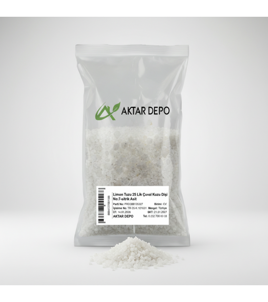 Limon Tuzu 25 Lik Çuval Kuzu Dişi No:7-sitrik Asit Limon Tuzu 25 Lik Çuval Kuzu Dişi No:7-sitrik Asit