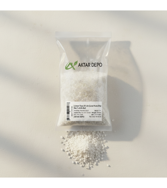 Limon Tuzu 25 Lik Çuval Kuzu Dişi No:7-sitrik Asit Limon Tuzu 25 Lik Çuval Kuzu Dişi No:7-sitrik Asit