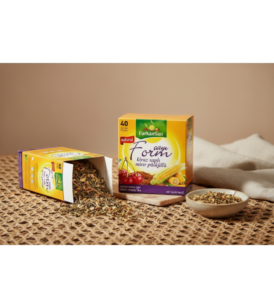 Furkan Sarı Kiraz Saplı Çay 40 Lı