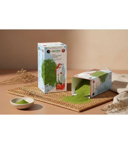 Çilekli Matcha Detox Çayı  20 Li Şase