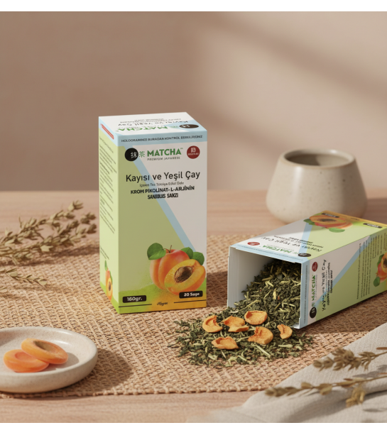 Kayısılı Matcha Detox Çayı  20 Li Şase