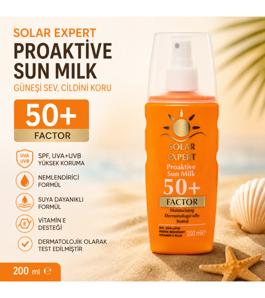 SOLAR EXPERT Güneş Kremi Spf 50+ Factor 200 ml