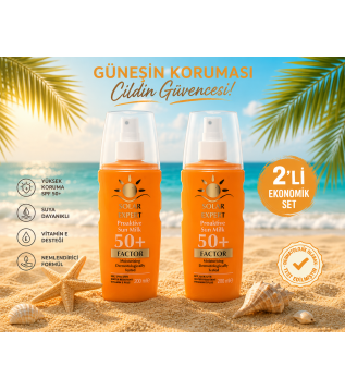 SOLAR EXPERT 2'li Güneş Kremi Spf 50+ Factor 200 ml