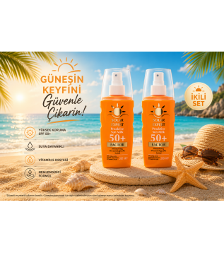SOLAR EXPERT 2'li Güneş Kremi Spf 50+ Factor 200 ml SOLAR EXPERT 2'li Güneş Kremi Spf 50+ Factor 200 ml