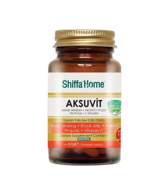 Shf Aksuvit Ginseng+royal Jel+pol.prop.cvit Tablet 80'li Shf Aksuvit Ginseng+royal Jel+pol.prop.cvit Tablet 80'li