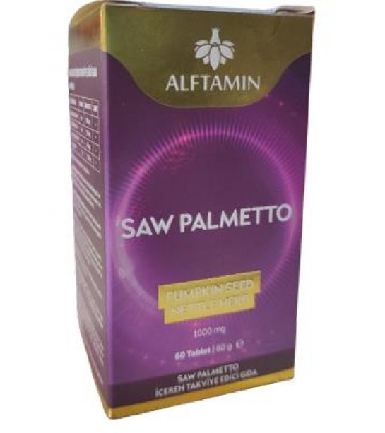 Alftamin Saw Palmetto İçeren  Tablet 60 Lı 1000 Mg Alftamin Saw Palmetto İçeren  Tablet 60 Lı 1000 Mg