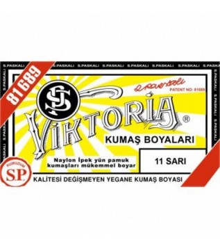 11 Kumaş Boyası Viktoria Sarı 11 Kumaş Boyası Viktoria Sarı