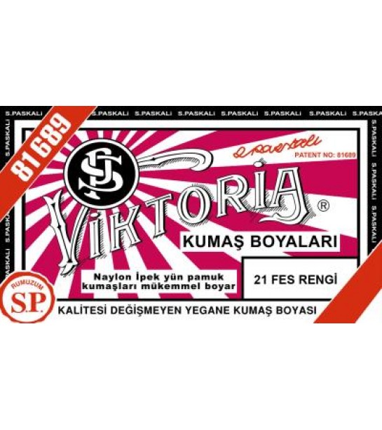 21 Kumaş Boyası Viktoria Fes Rengi 21 Kumaş Boyası Viktoria Fes Rengi
