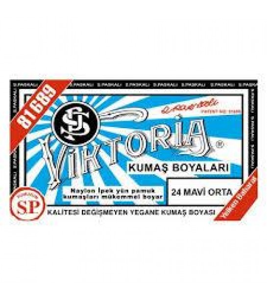 24 Kumaş Boyası Viktoria Orta Mavi 24 Kumaş Boyası Viktoria Orta Mavi