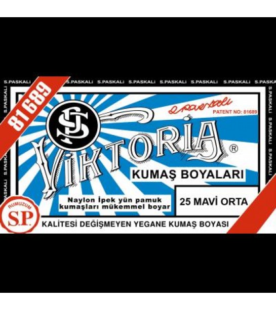 25 Kumaş Boyası Viktoria Mavi Koyu 25 Kumaş Boyası Viktoria Mavi Koyu