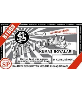 34 Kumaş Boyası Viktoria Kurşuni Koyu 34 Kumaş Boyası Viktoria Kurşuni Koyu