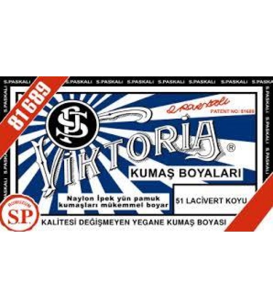 51 Kumaş Boyası Viktoria Koyu Lacivert 51 Kumaş Boyası Viktoria Koyu Lacivert