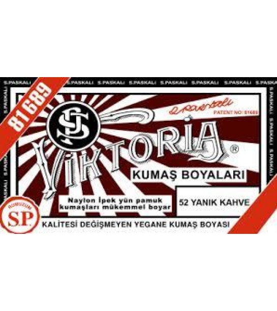 52 Kumaş Boyası Viktoria Yanık Kahve 52 Kumaş Boyası Viktoria Yanık Kahve