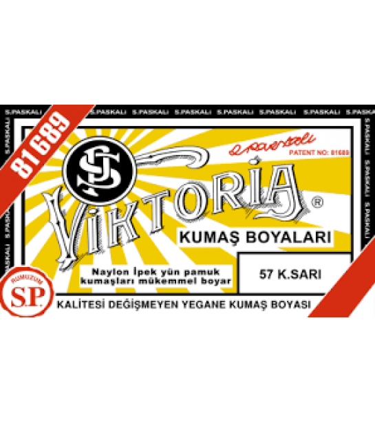 57 Kumaş Boyası Viktoria K.sarı 57 Kumaş Boyası Viktoria K.sarı