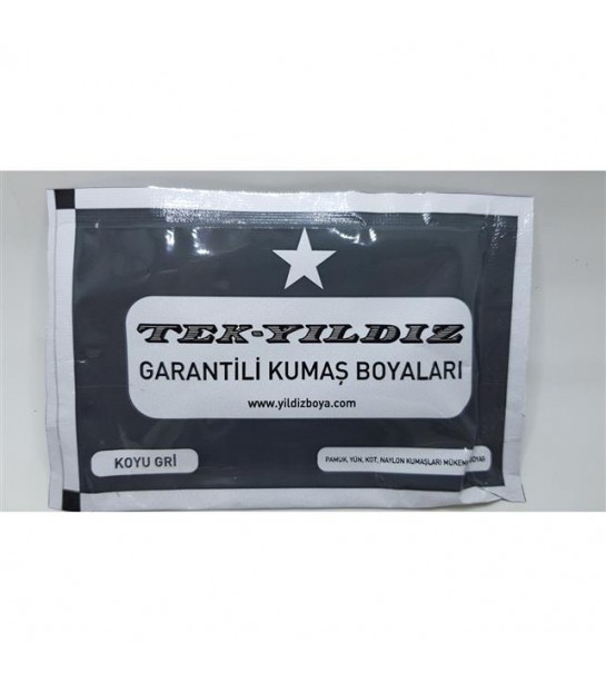 Tekyıldız Kumaş Boyası Koyu Gri 34 Tekyıldız Kumaş Boyası Koyu Gri 34