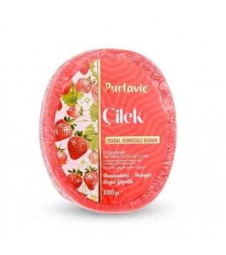 Purlavie Süngerli Çilek Sabun 100 Gr Purlavie Süngerli Çilek Sabun 100 Gr