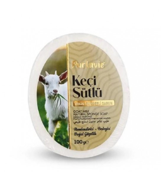 Purlavie Süngerli Keçi Sütü Sabunu 100 Gr Purlavie Süngerli Keçi Sütü Sabunu 100 Gr