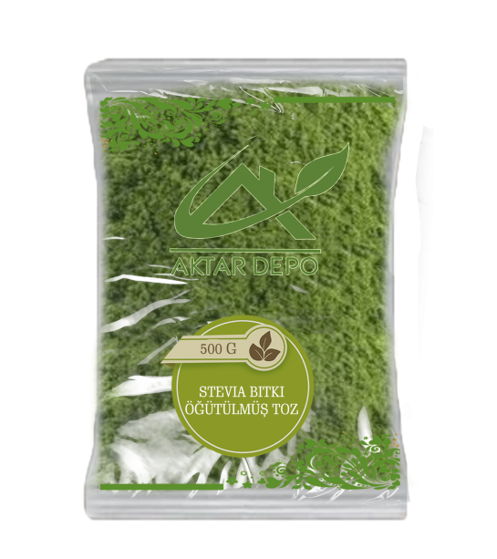 Stevia Bitki öğütülmüş Toz 500gr Stevia Bitki öğütülmüş Toz 500gr