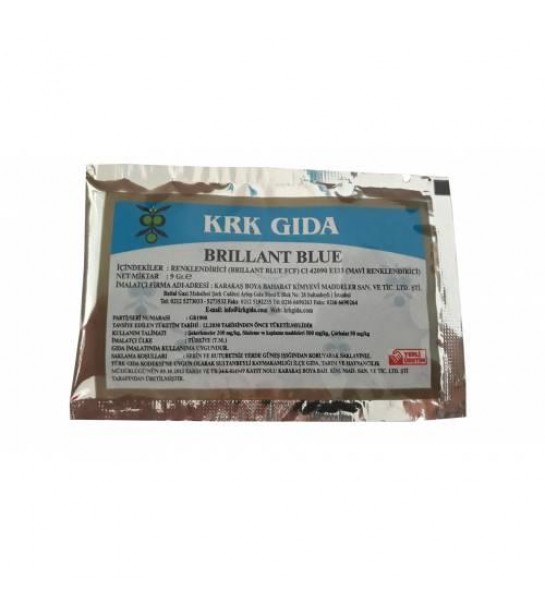 Krk Gıda Boyası Mavi(brıllant Blue)e133 Krk Gıda Boyası Mavi(brıllant Blue)e133